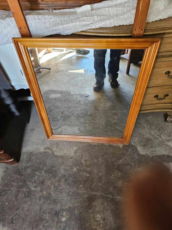 Brown 4 Drawer Dresser with Mirror - Image 2