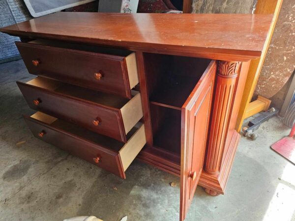 Brown Dresser with Door - Image 2