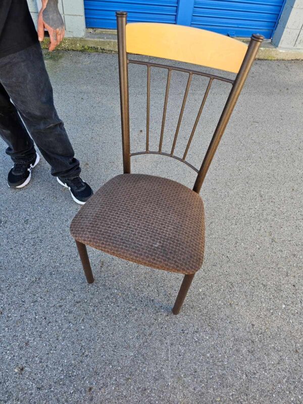 Chair Black Metal Back