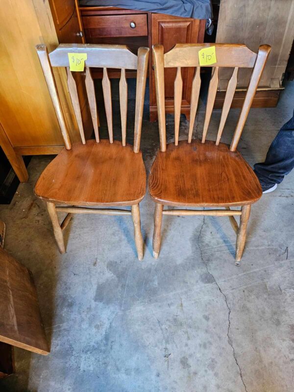 Set of 2 Wood Chairs